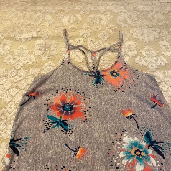 Floral Tank Dress with Unique Racerback Design - Picture 2 of 10